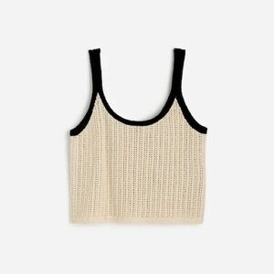 ✨ MADEWELL Open Stitch Black and Cream Tank